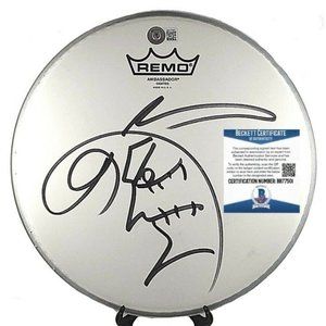 Jeff Hardy Autographed 10" Drumhead with Original Artwork Sketch Beckett Signed